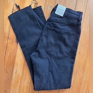 Agolde Raw Hem Toni Jeans 26 Washed Black